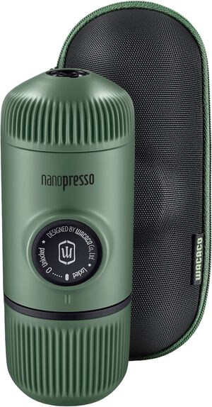 Wacaco Nanopresso Espresso Coffee Maker, Moss Green + Case