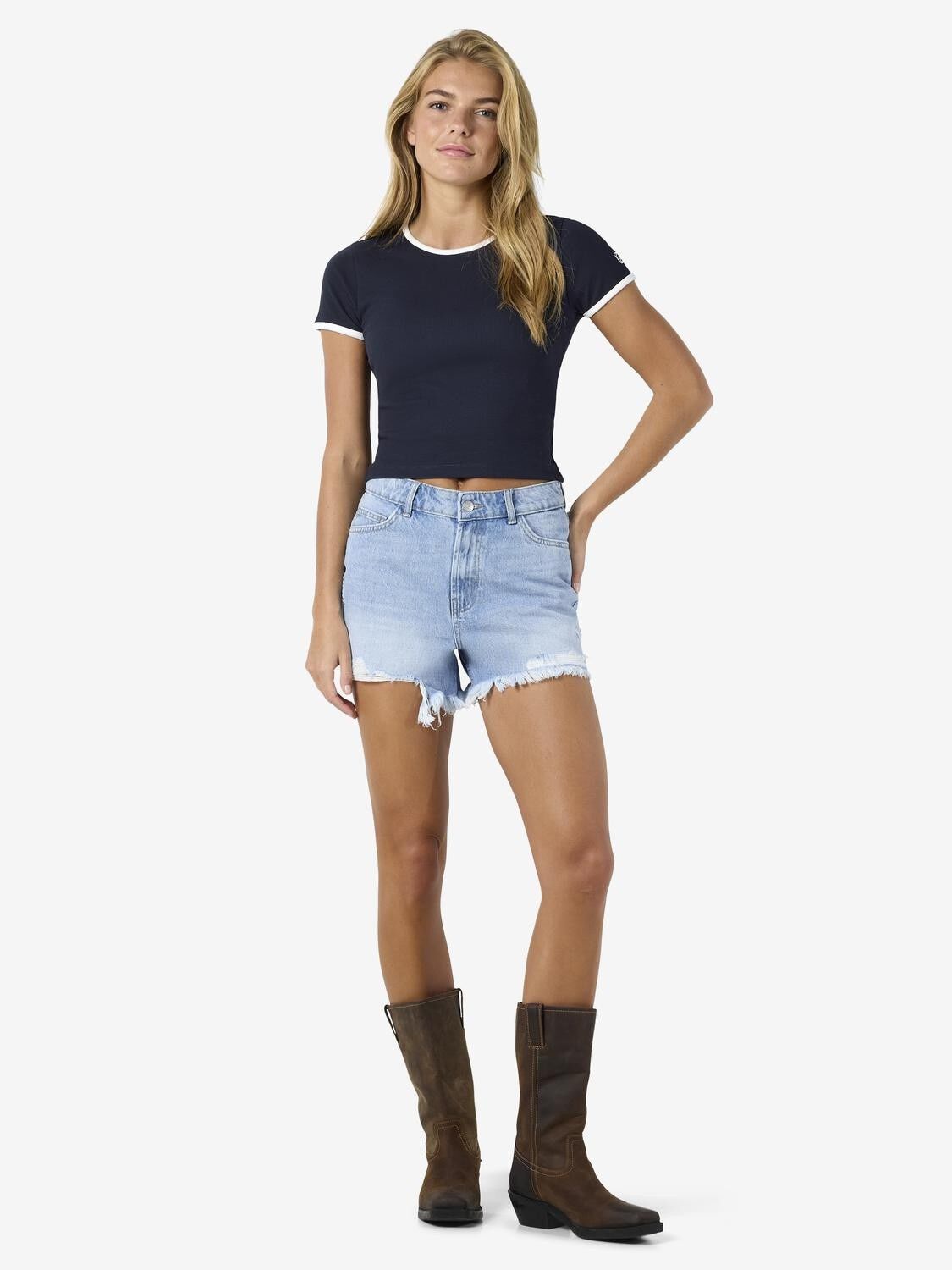 NMJUDY S/S CONTRAST T-SHIRT JRS FWD