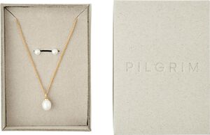EVENA gift set, necklace & earstuds, gold-plated