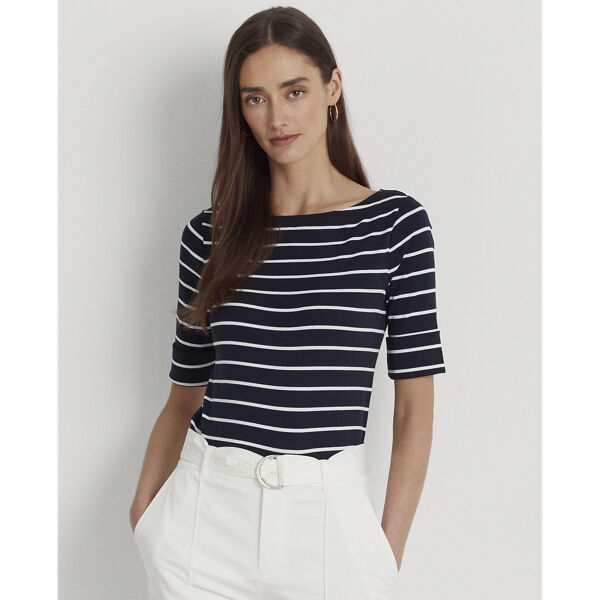 Striped Boatneck Top