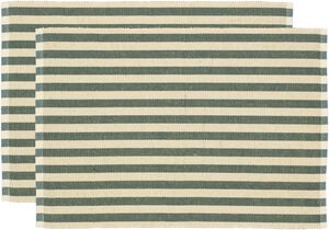 Dækkeserviet 33x48 2-pk Statement Stripe Green