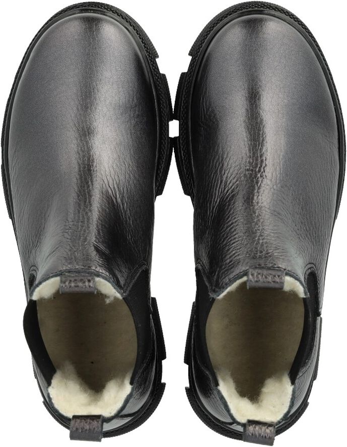 Chelsea støvle med elastik og uldfo