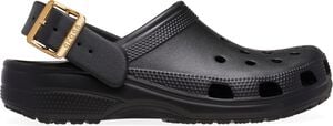 Classic Metallic Buckle Clog Blk