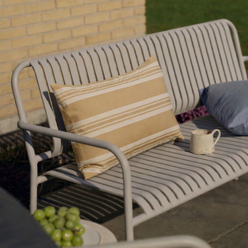 Fossflakes udend&oslash;rspude 40x60 cm. Beige stribet