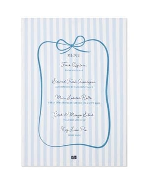Party Menu Org Cotton Kitchen Towel