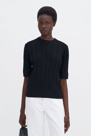 Braid Knit T-Shirt