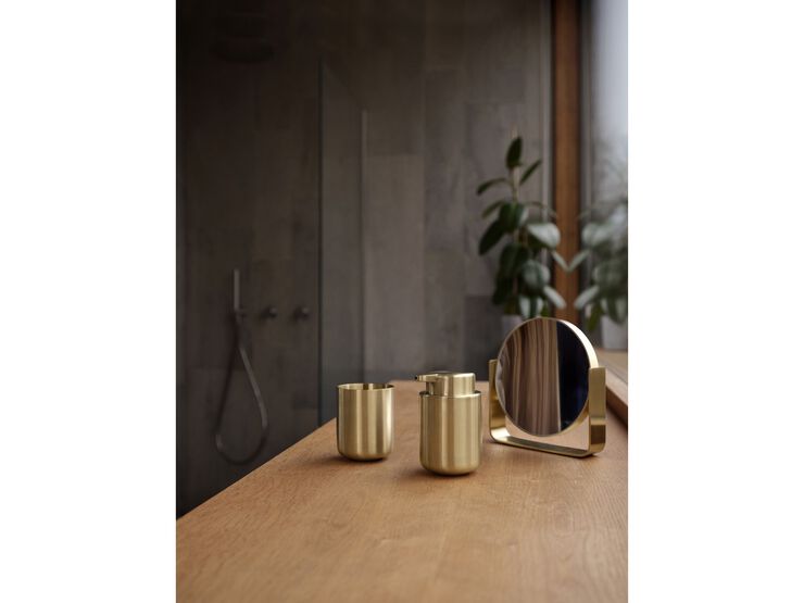 Bordspejl m. 5 x forstørrelse Ume Brass finish