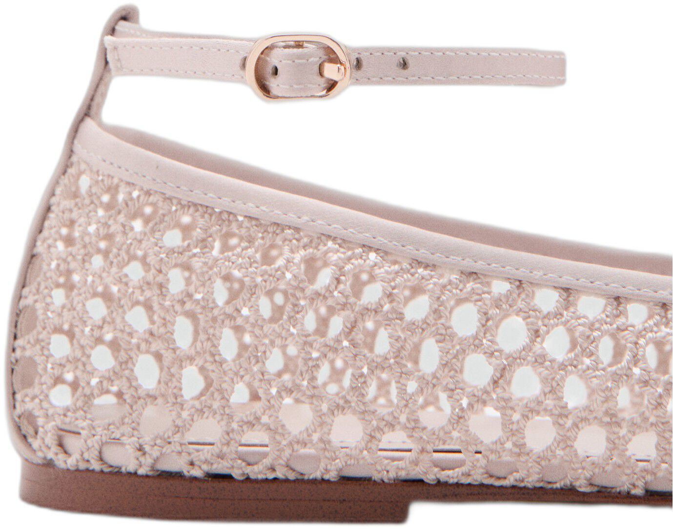 Crocheted ballet flats