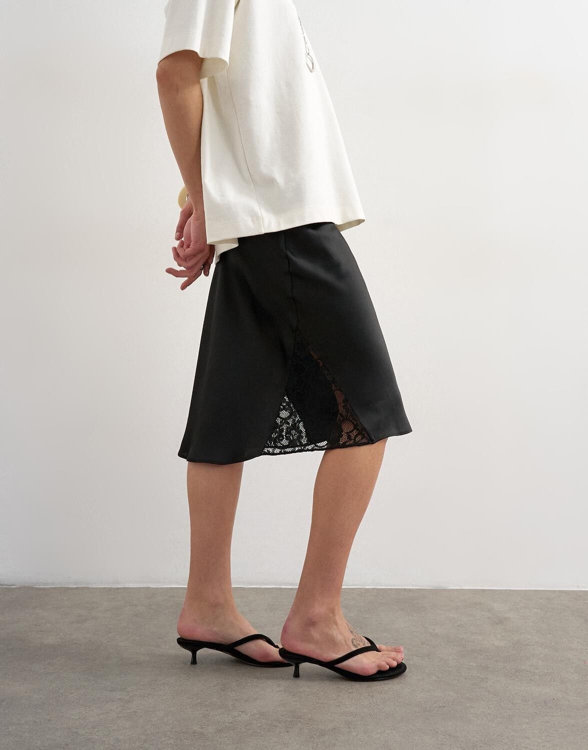 TSNINA LACE MIDI SKIRT WVN