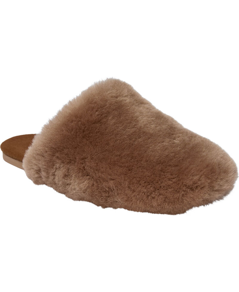 Slipper In Real Sheepskin - Brown
