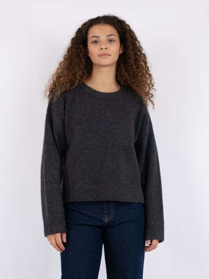 Detri Solid Knit Blouse