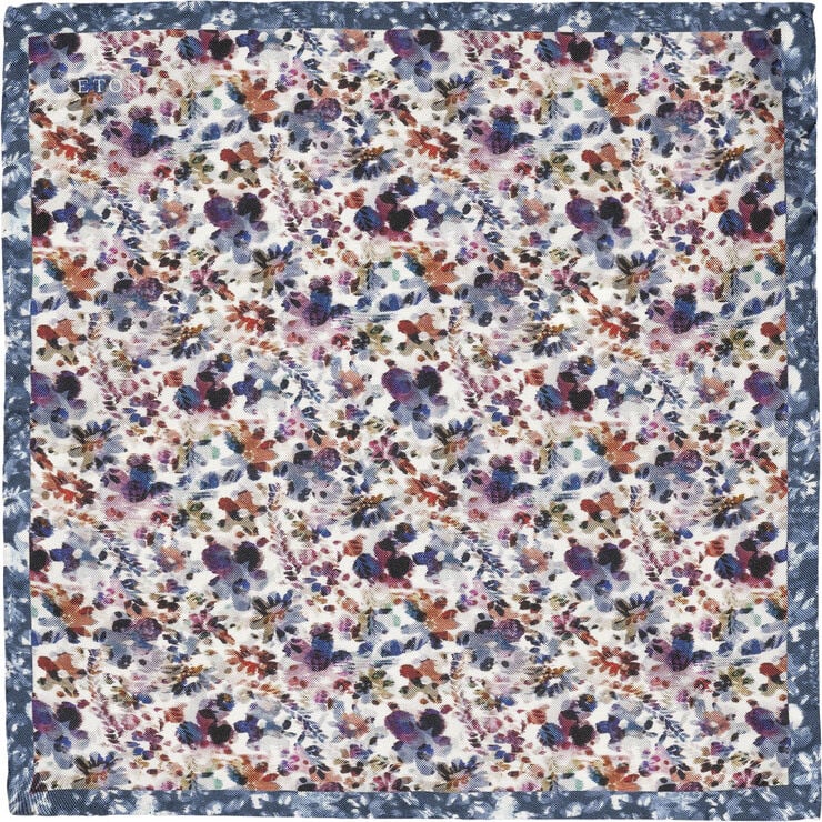Multi Floral Silk Pocket Square