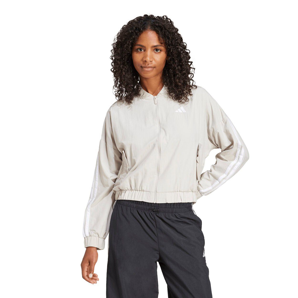 Essentials 3-Stripes Bomber Sweatshirt