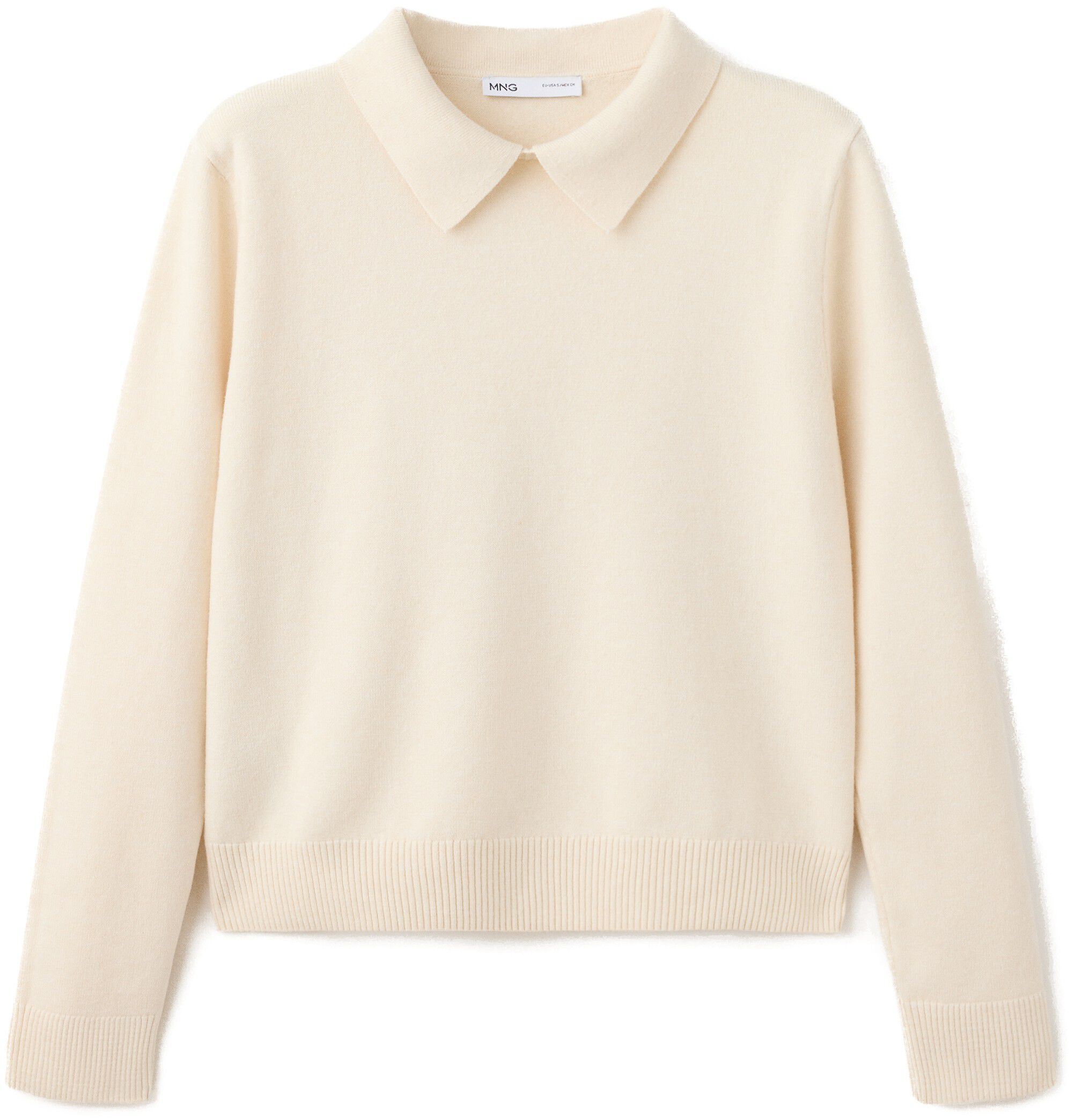 Straight-cut polo-neck jumper