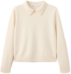 Straight-cut polo-neck jumper