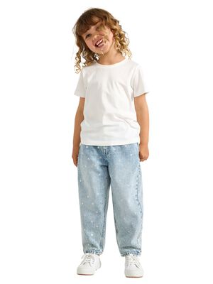 Trousers denim Barrel AOP