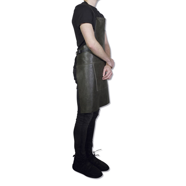 Læderforklæde BBQ Style Apron Vintage Grey