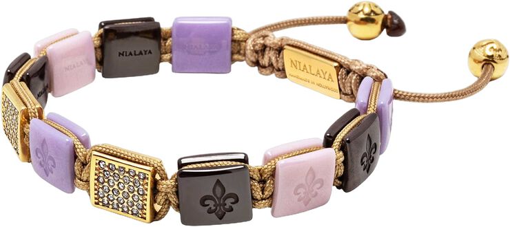 Women's Lavender, Purple, Soft Pink & Burgundy Ceramic Flatb