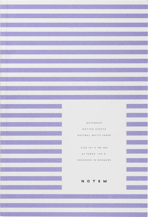 Lille notesbog, lavendel striber