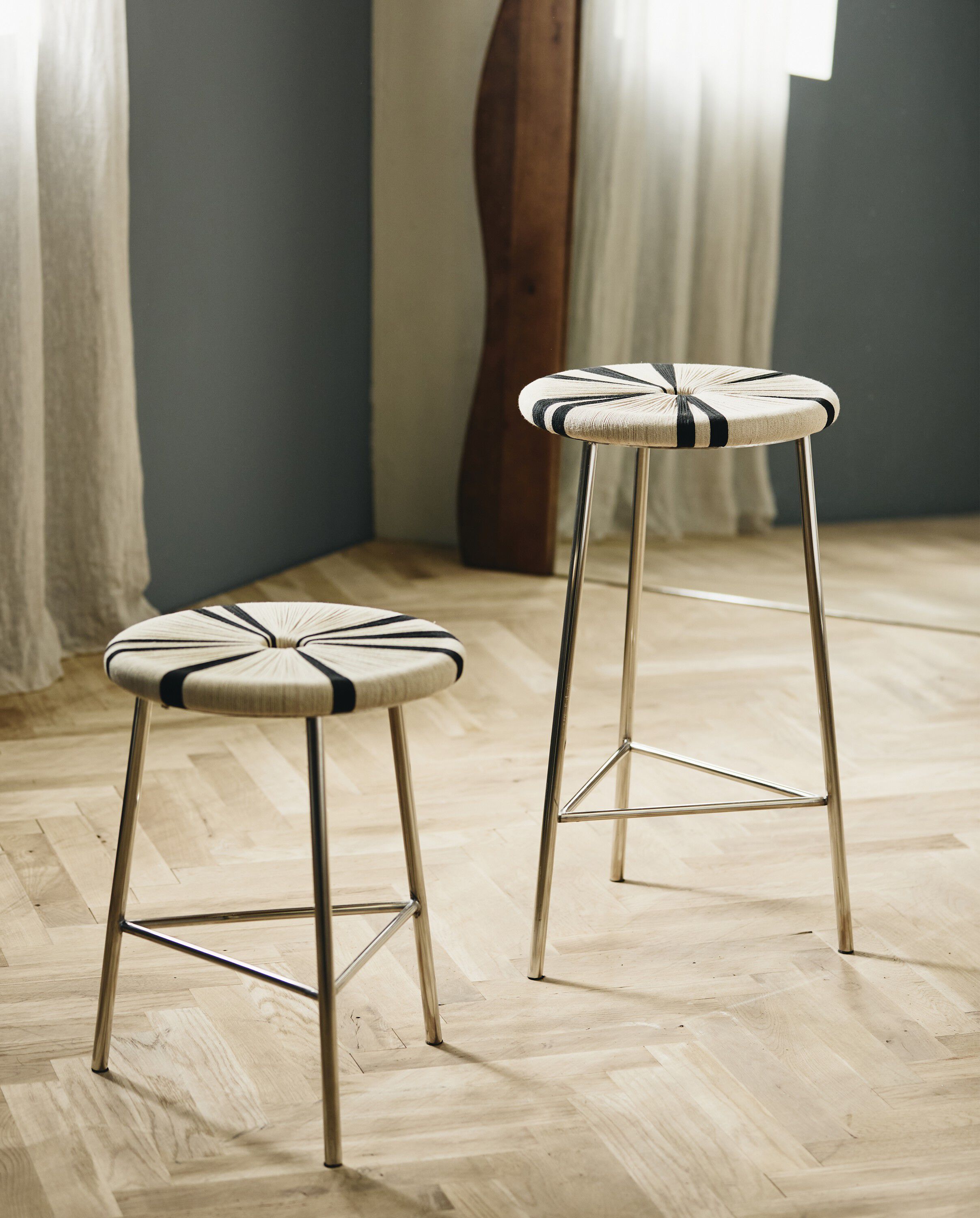 MORICE stool, high - black/ivory