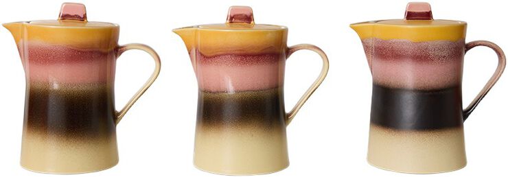 70s ceramics tea pot sunset