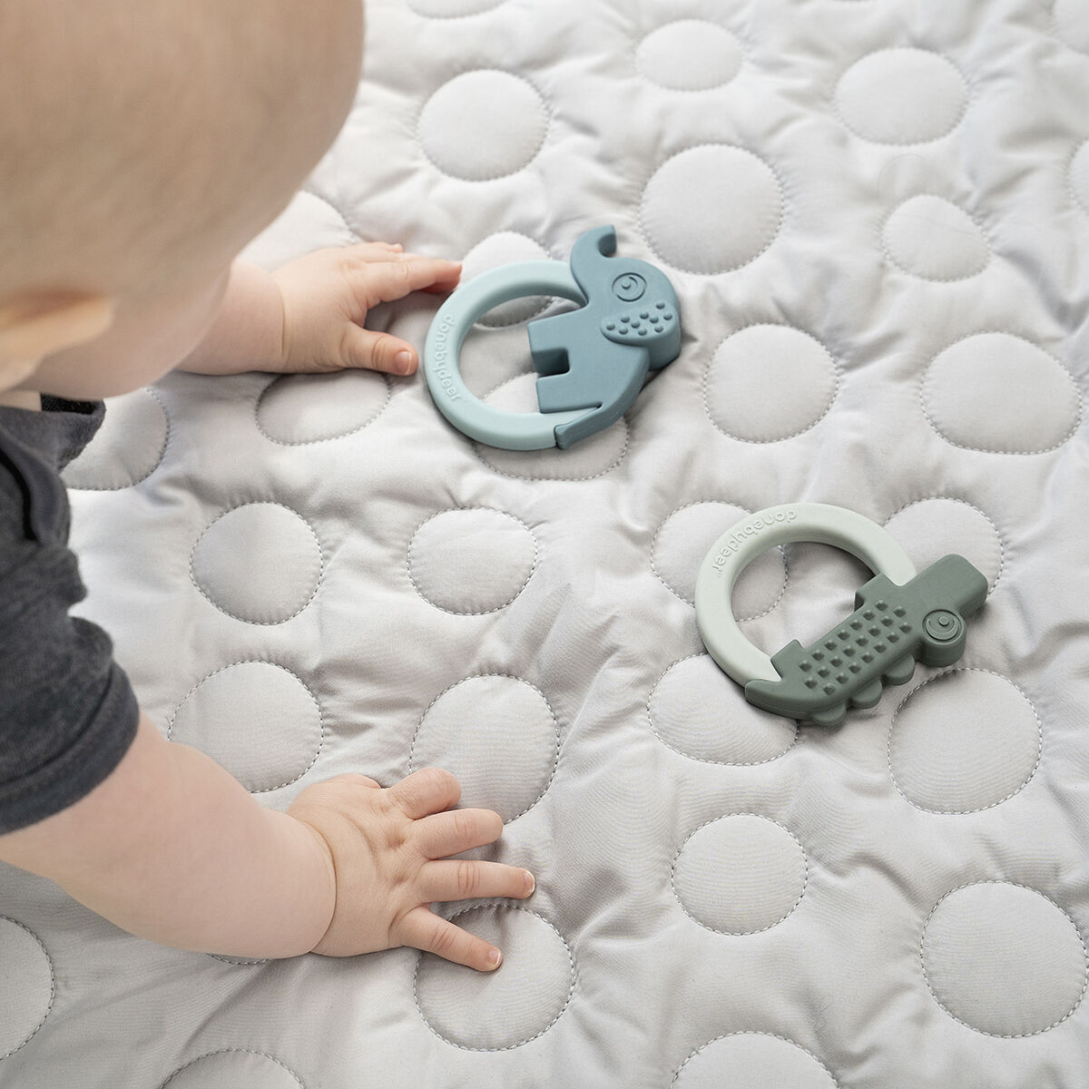 Biderangle 2 stk Deer friends Gr&oslash;n/Bl&aring;