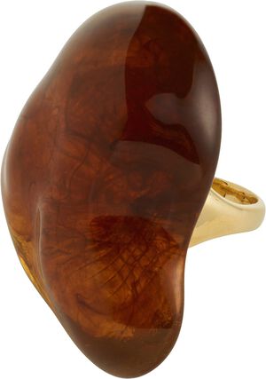 LIAN ring gold-plated/brown