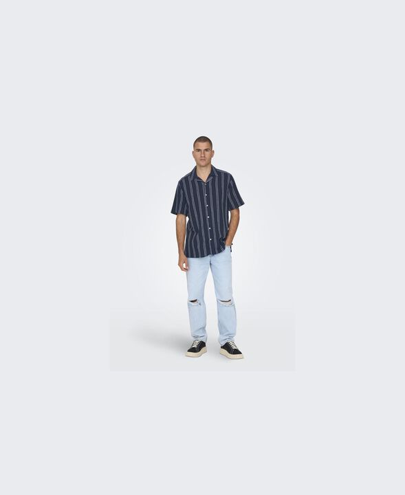 ONSTREV LIFE REG STRIPE SS SHIRT NO