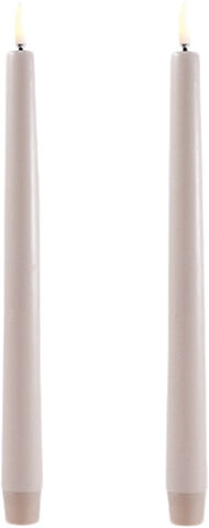 LED taper candle, Beige, Smooth
