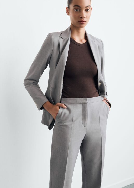 Straight suit trousers