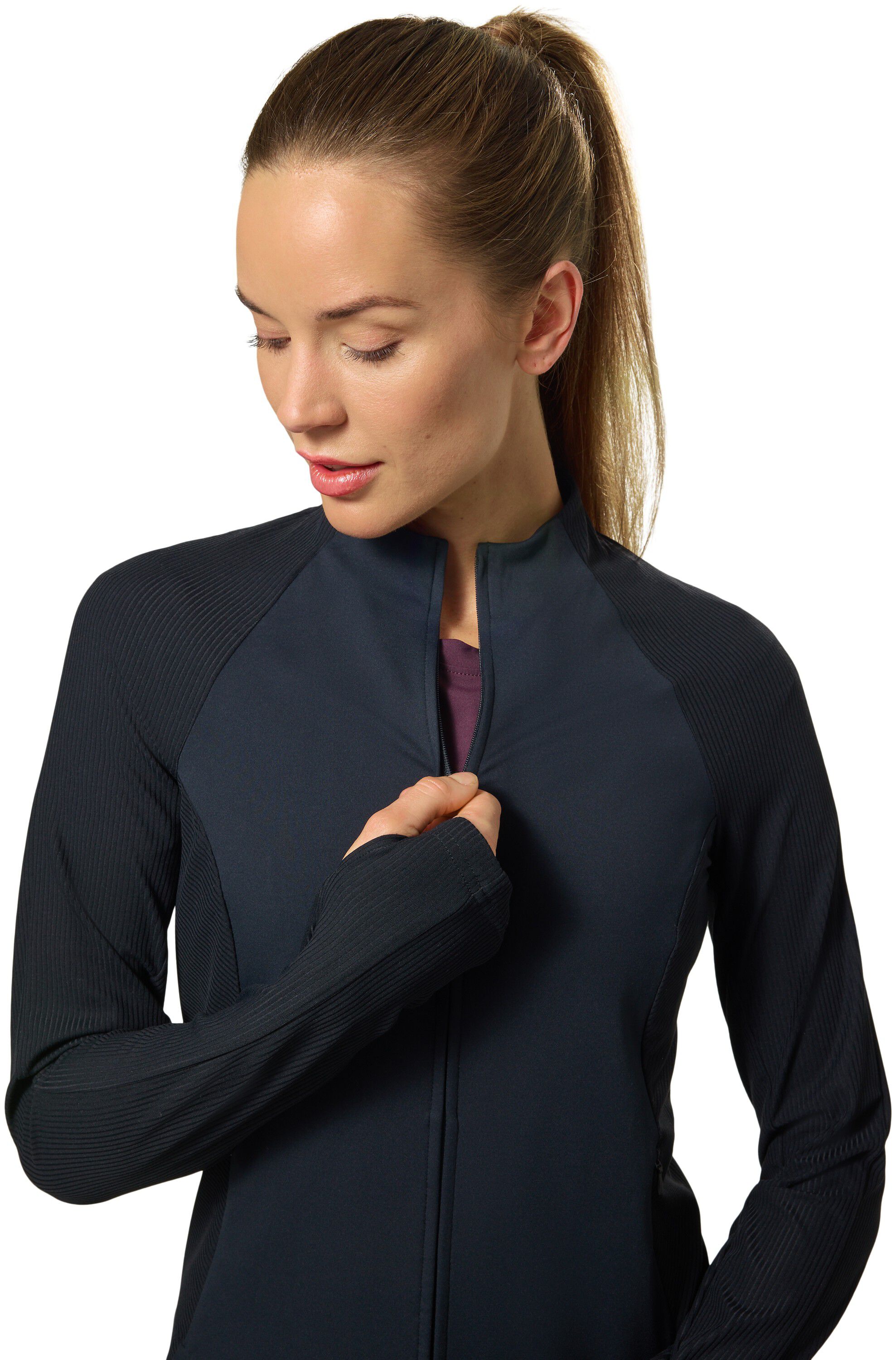 ENE ELLY W RIB ZIP JACKET