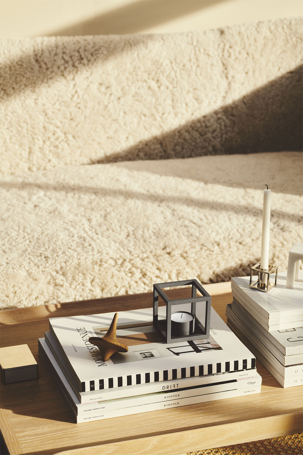 Kubus T, Candle Holder, Gold Plated