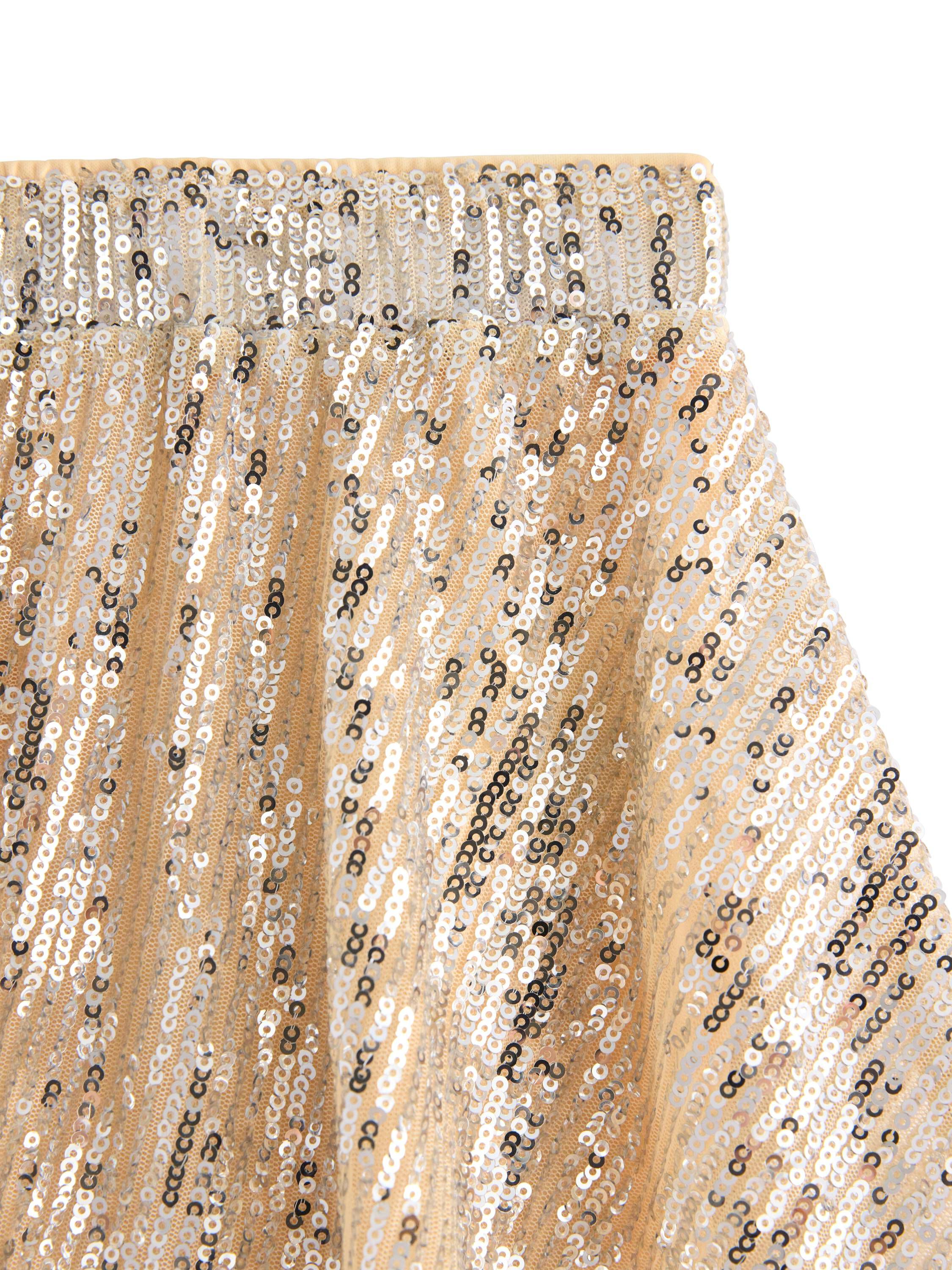 Flared skirt with sequins.