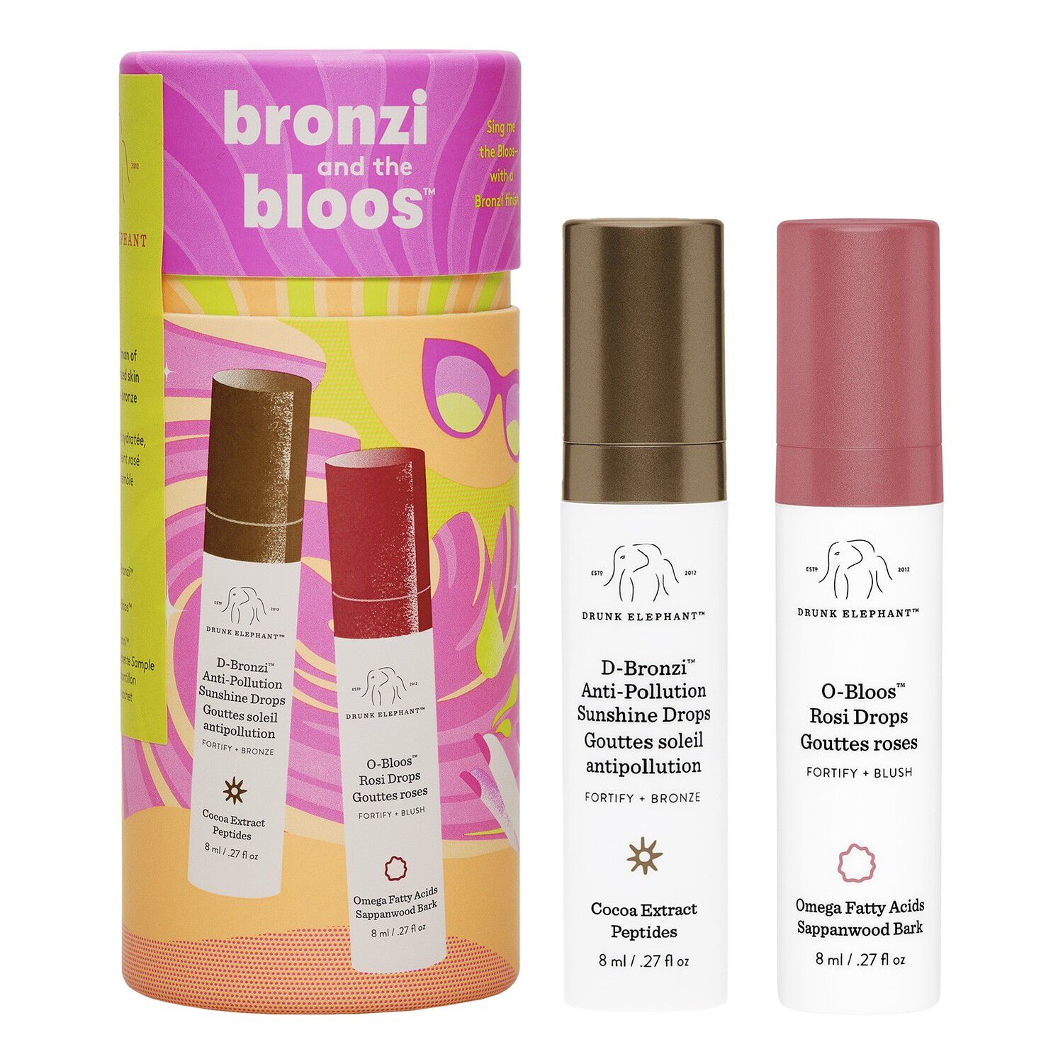 Bronzi and the bloos&trade; - &AElig;ske med ansigtpleje: bronzer-serum og rosa se