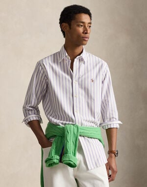 Custom Fit Striped Oxford Shirt
