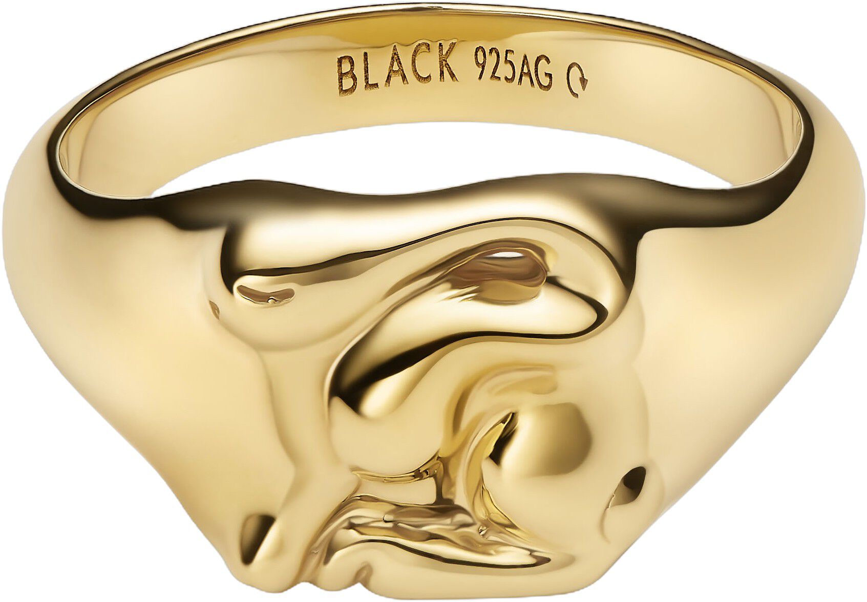 Rabbit Mini Signet Ring Gold