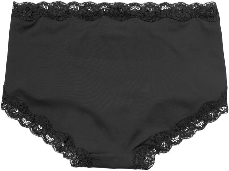 Trusser med normal talje og blondekant