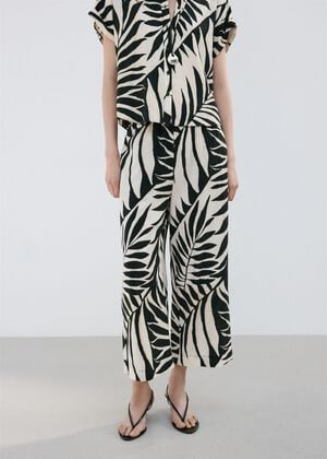 Tropical print trousers