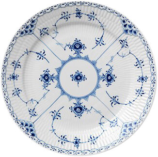 Musselmalet Halvblonde 25 cm. tallerken