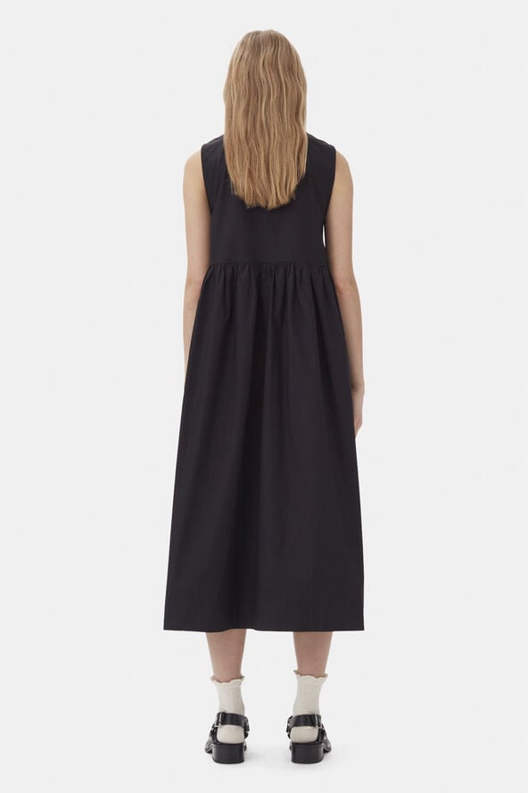 Cotton Poplin Midi Dress