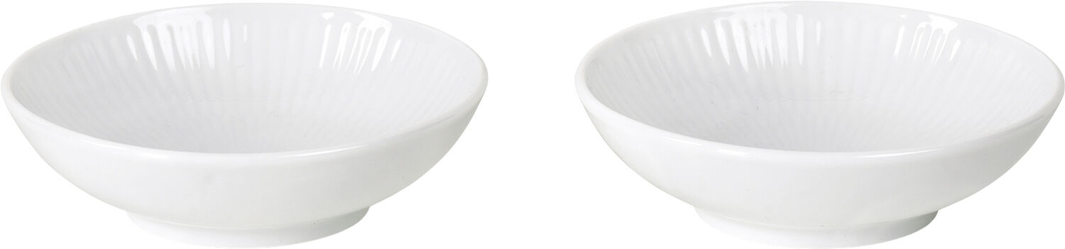 Hvid Riflet sk&aring;l 9 cl 2-pak