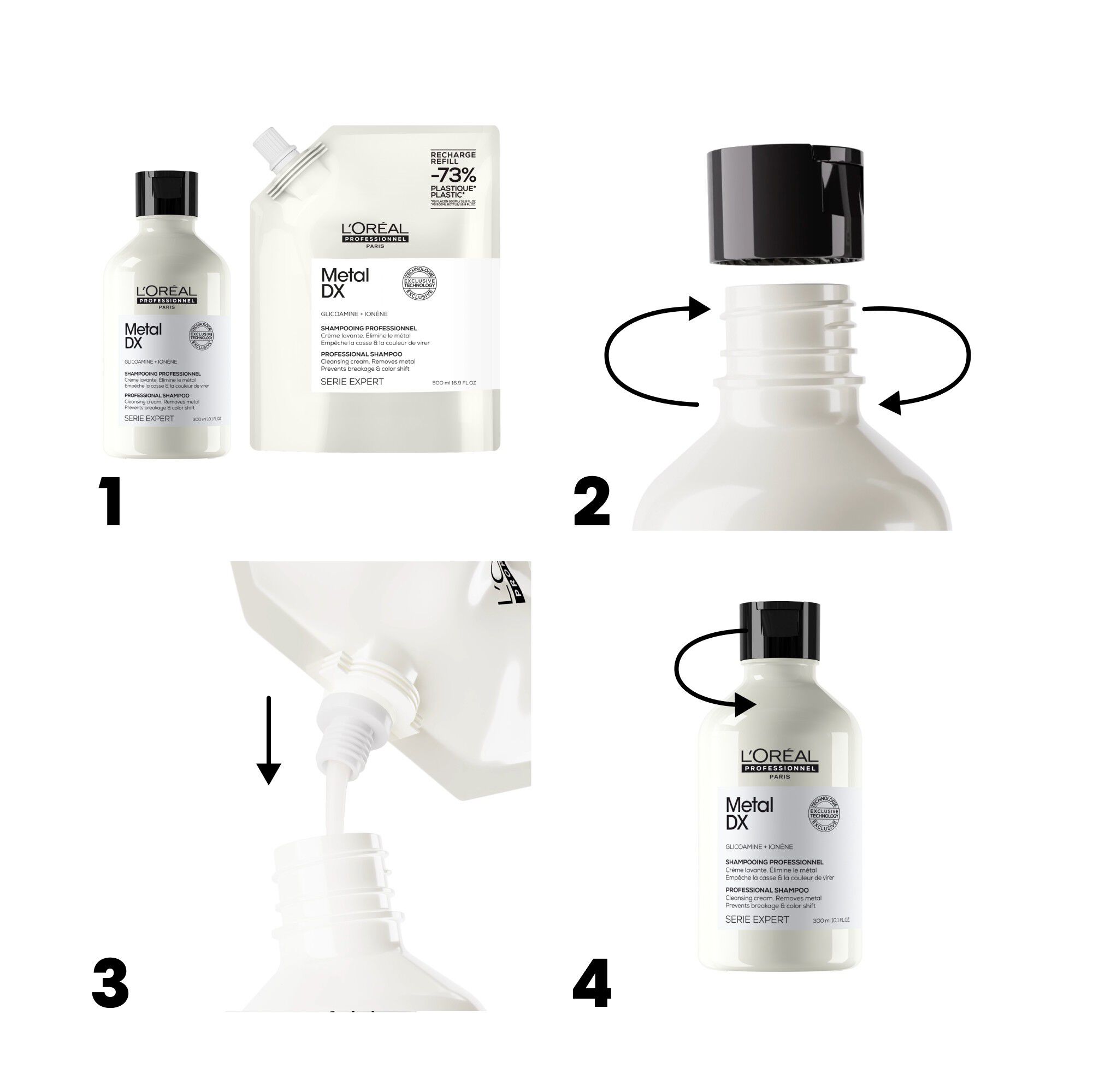 L'Or&eacute;al Professionnel Metal DX Shampoo Refill 500ml