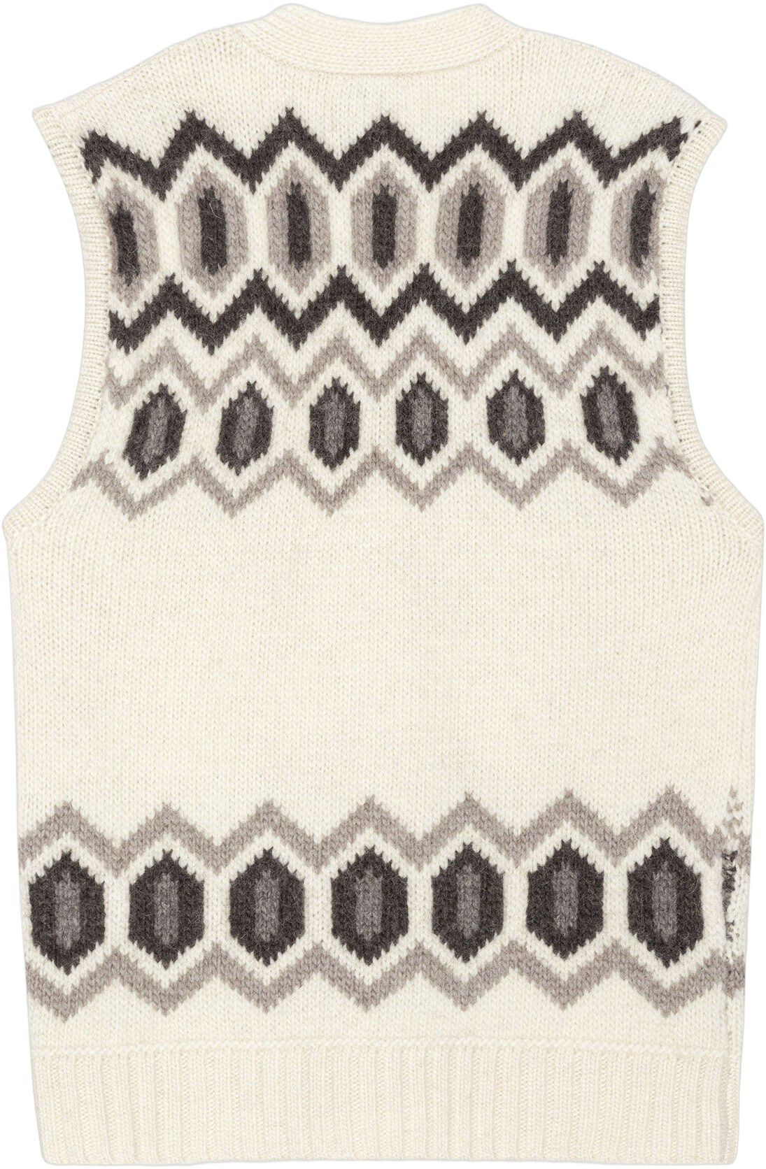 Chunky Graphic Wool Oversized Vest