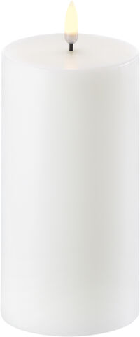 LED Pillar Candle - Nordic White - 7,8 x 15 cm