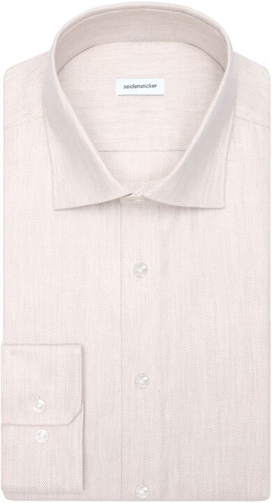 Flannel shirt Slim 1/1 Kent-Collar Herringbone