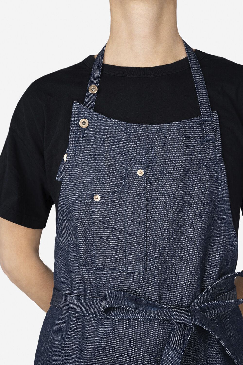 Five Pockets Apron , Slim Fit, Denim Brut