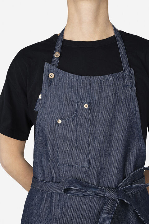 Five Pockets Apron , Slim Fit, Denim Brut