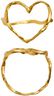 Funky Heart Ring - Forgyldt