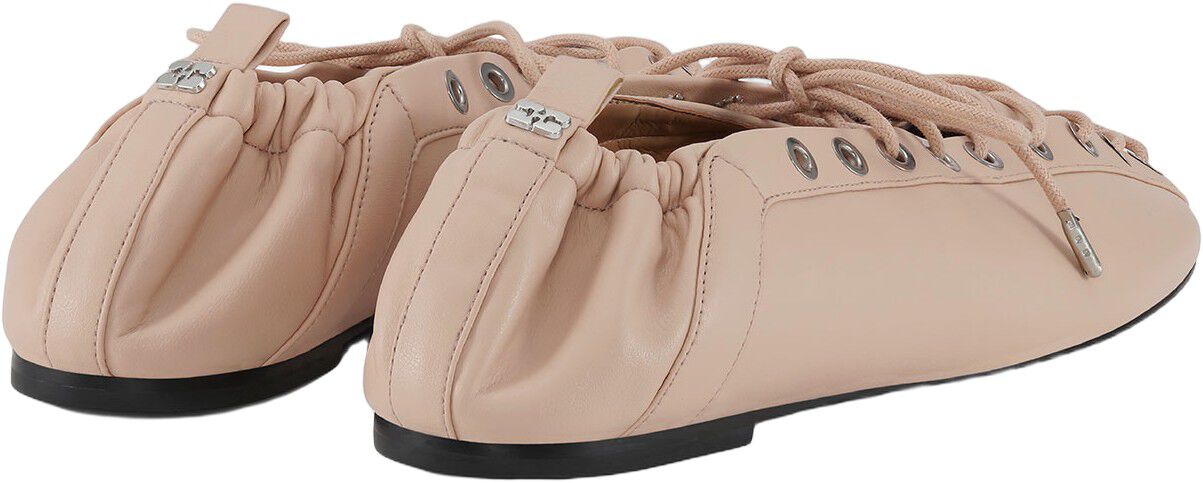 Eyelets Lace Up Ballerina