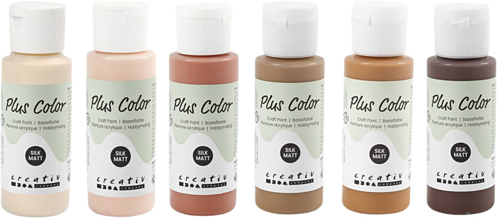 Plus Color Hobbymaling, 6x60ml.
